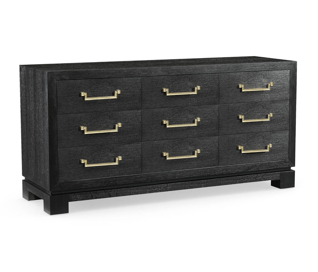 Ebonised Oak 9 Drawer Dresser