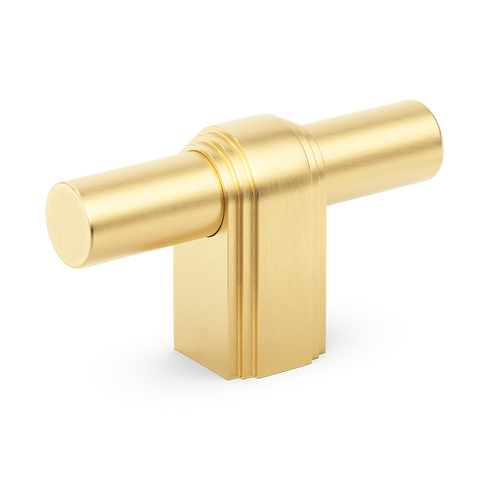 Gaumont T-bar handtag — Armac Martin — Satin mässing, satinlack - SBSL
