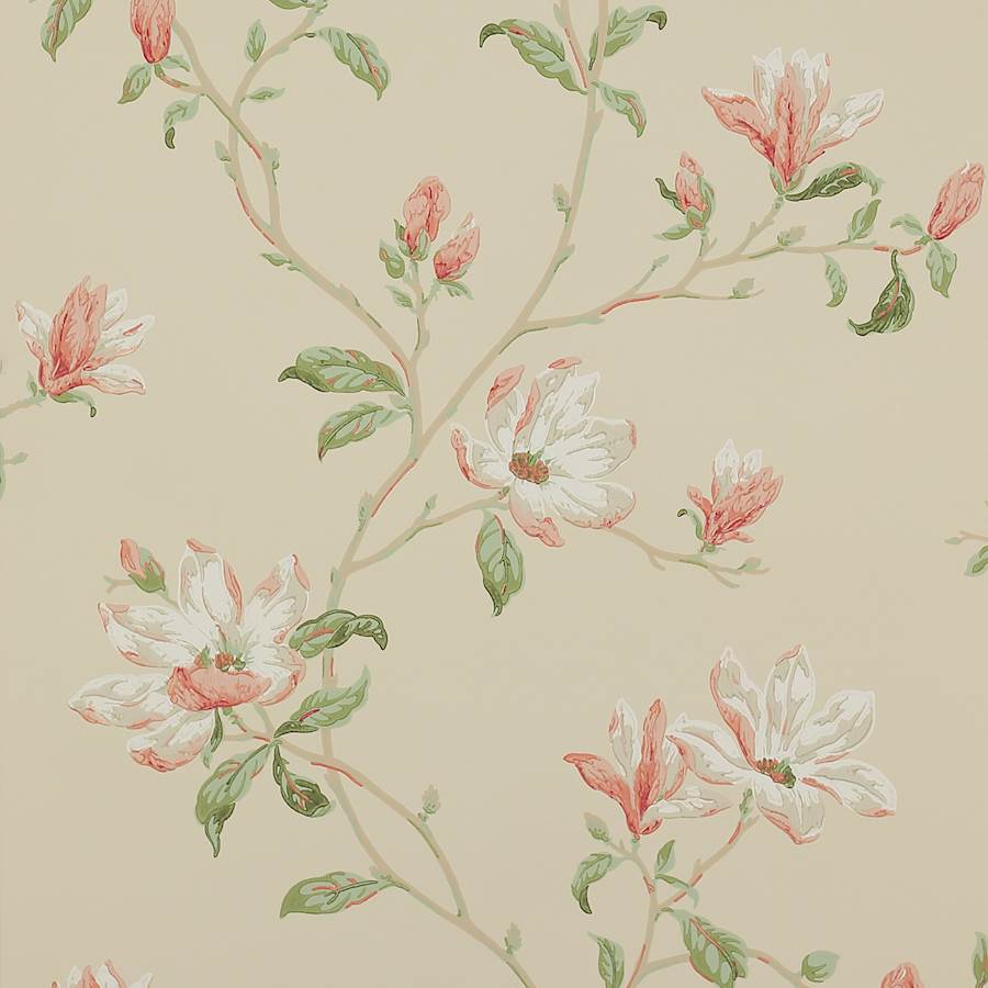Colefax Fowler Tapet Marchwood Coral/Sage
