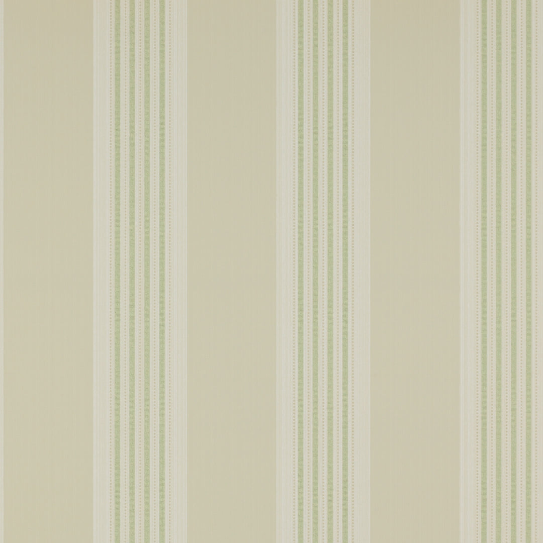 Colefax Fowler Tapet Tealby Stripe Beige/Green