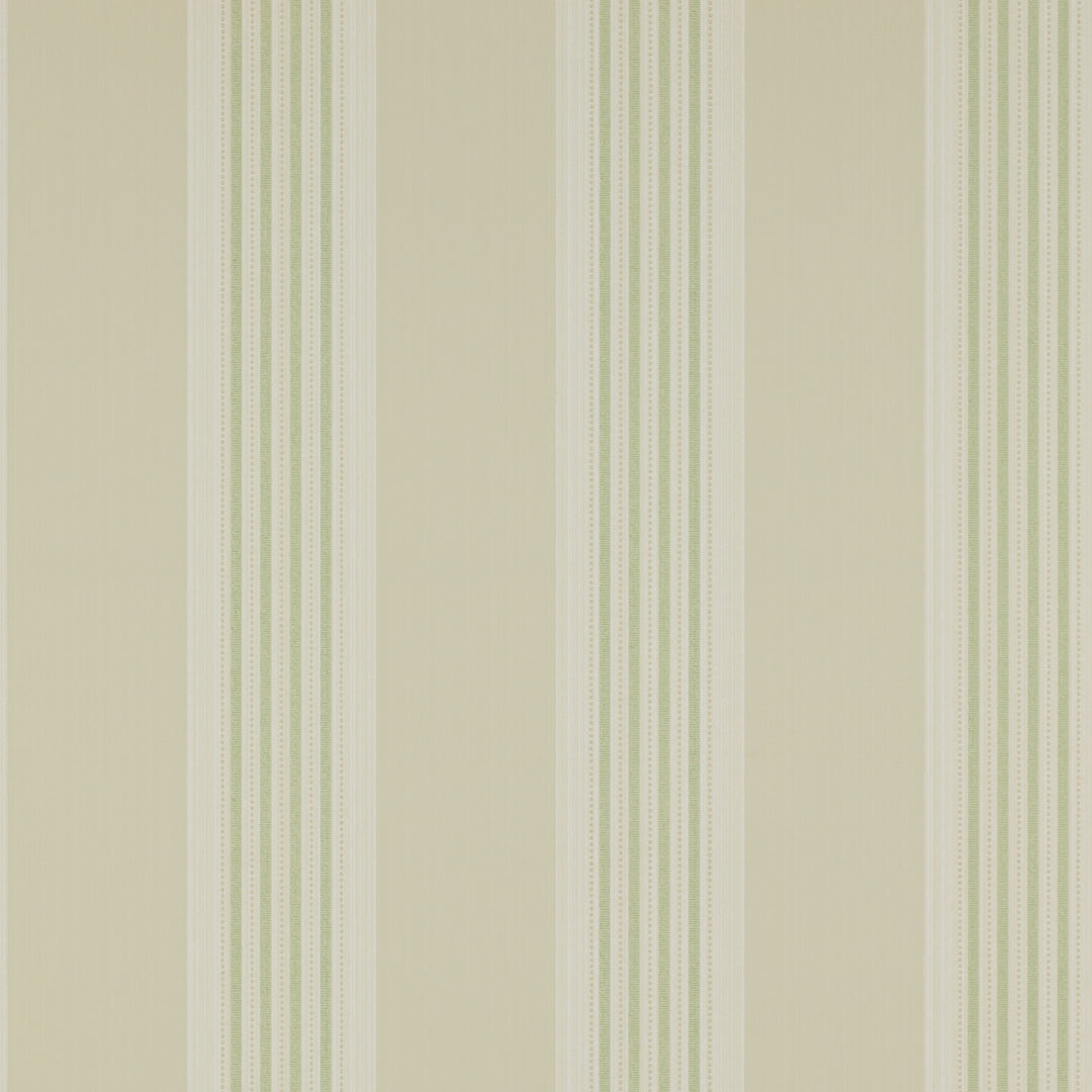 Colefax Fowler Tapet Tealby Stripe Beige/Green