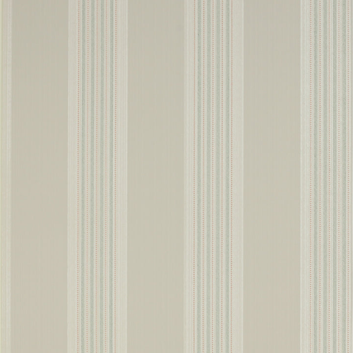 Colefax Fowler Tapet Tealby Stripe Stone/Aqua