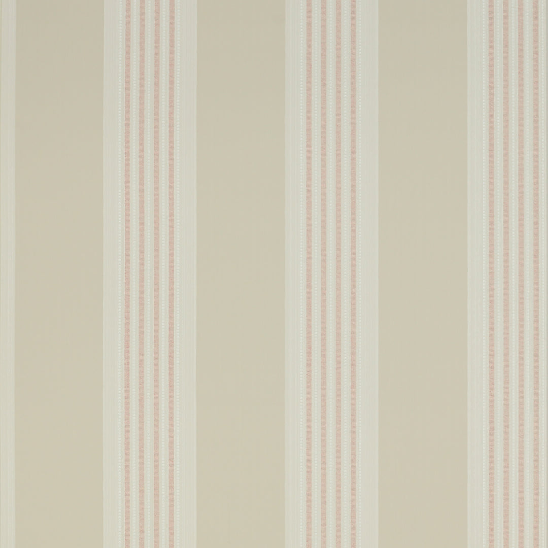Colefax Fowler Tapet Tealby Stripe Cream/Pink