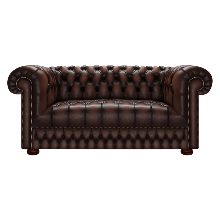 Cromwell 2 Sits Chesterfield Soffa Antique Brown