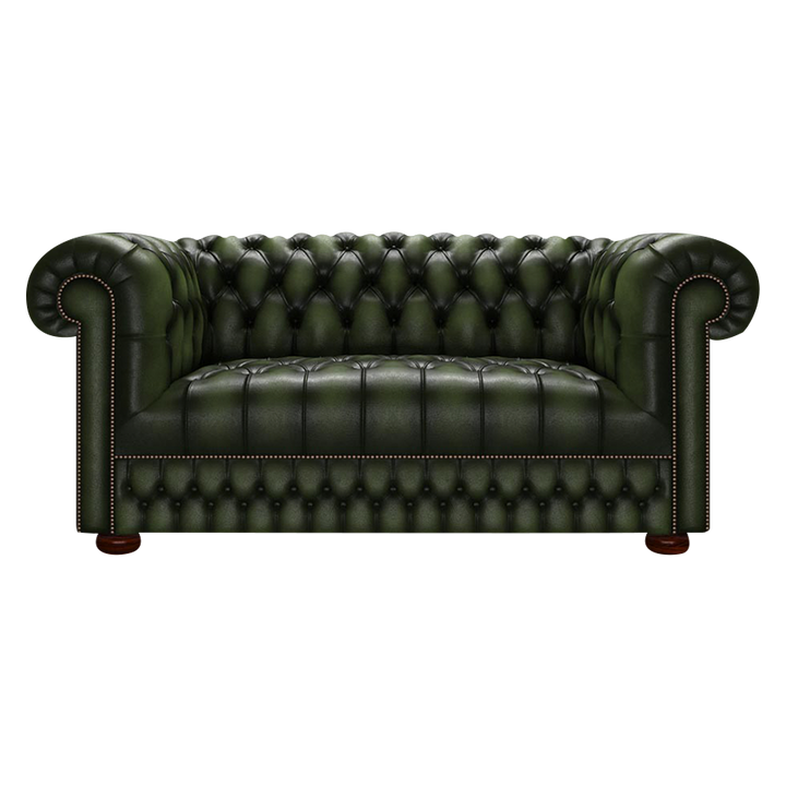 Cromwell 2 Sits Chesterfield Soffa Antique Green