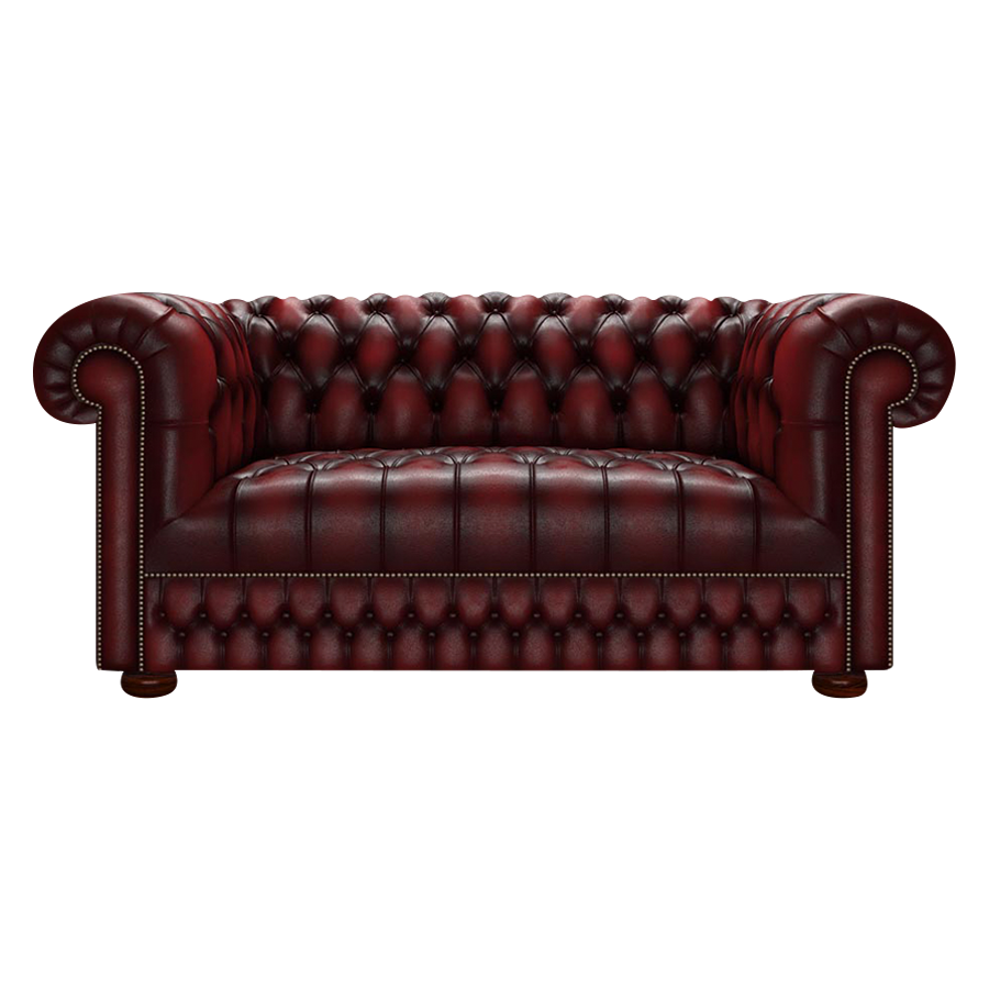 Cromwell 2 Sits Chesterfield Soffa Antique Red