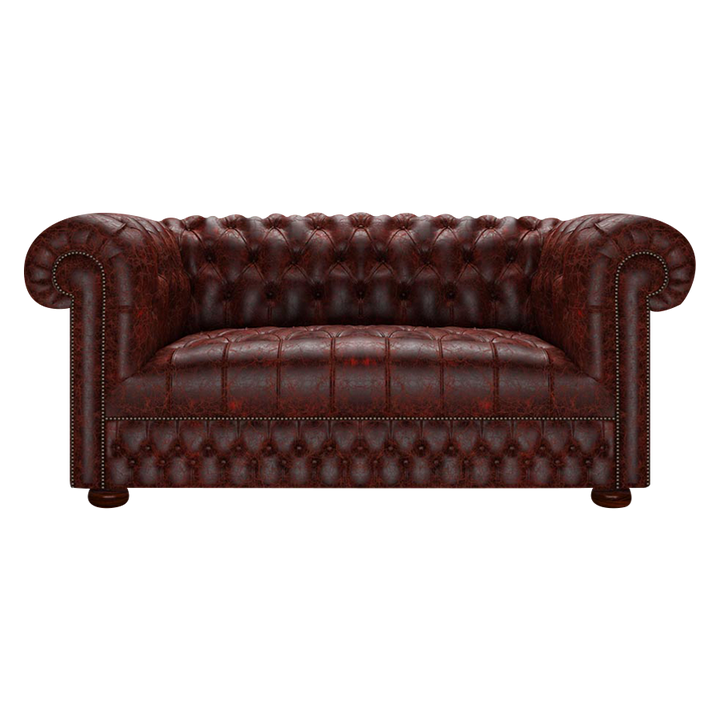 Cromwell 2 Sits Chesterfield Soffa Tudor Oxblood