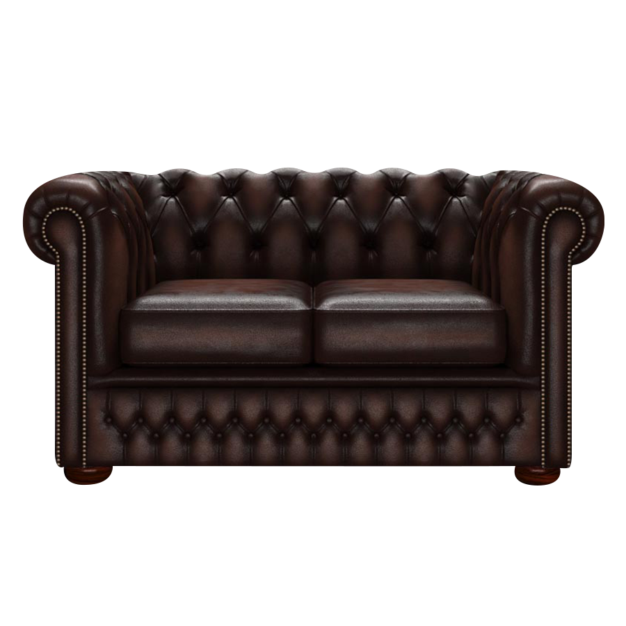 Fleming 2 Sits Chesterfield Soffa Antique Brown