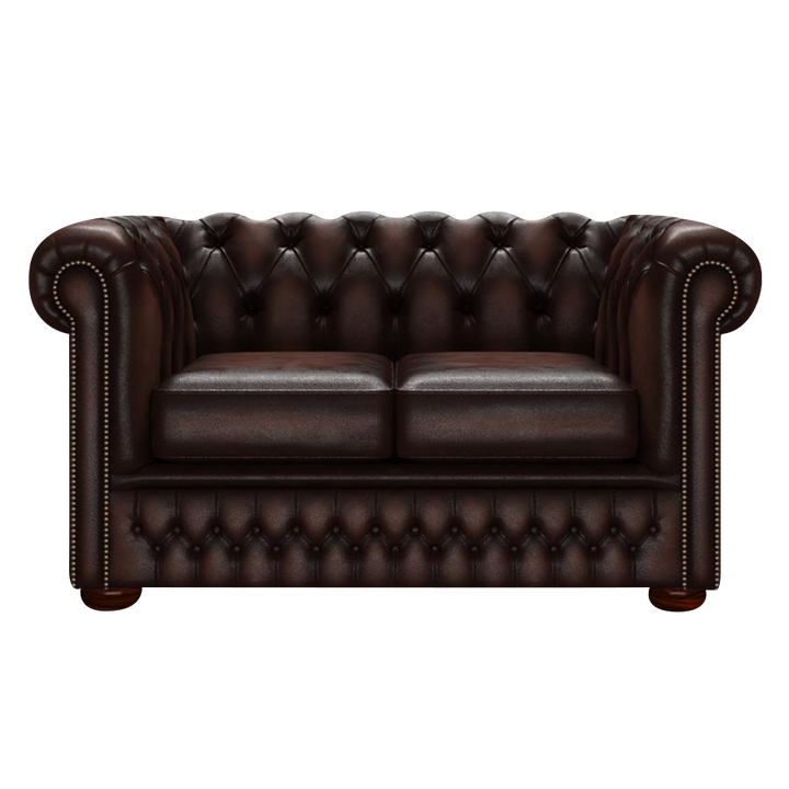 Fleming 2 Sits Chesterfield Soffa Antique Brown