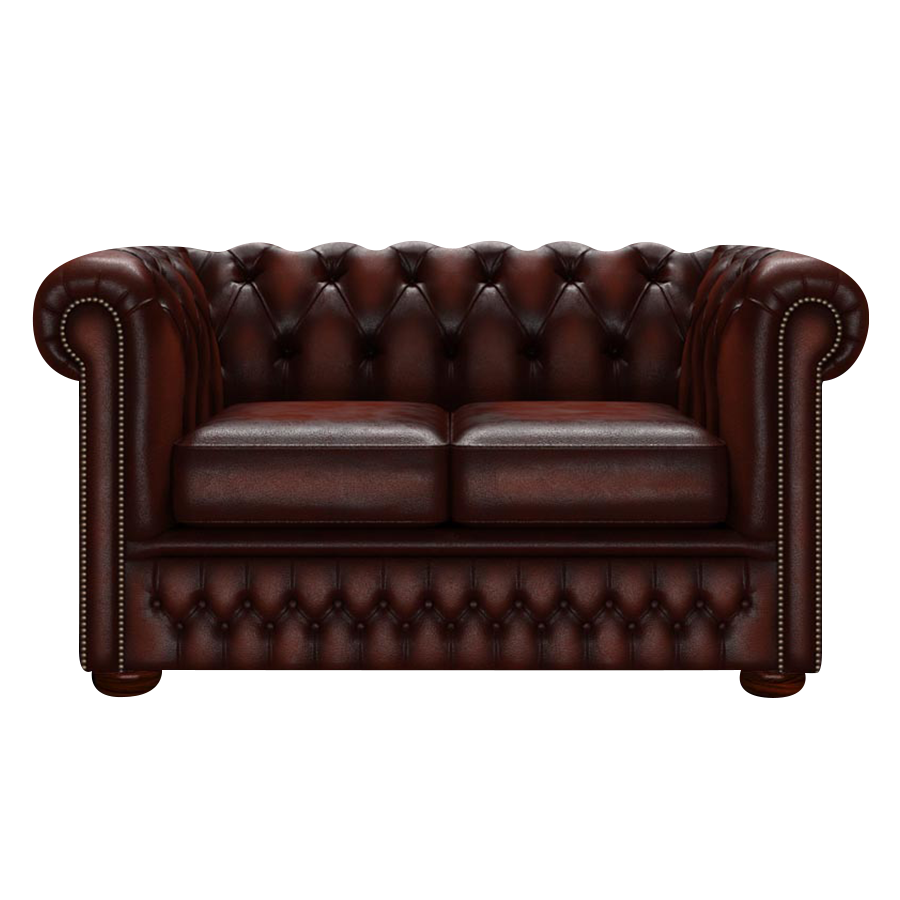 Fleming 2 Sits Chesterfield Soffa Antique Chestnut