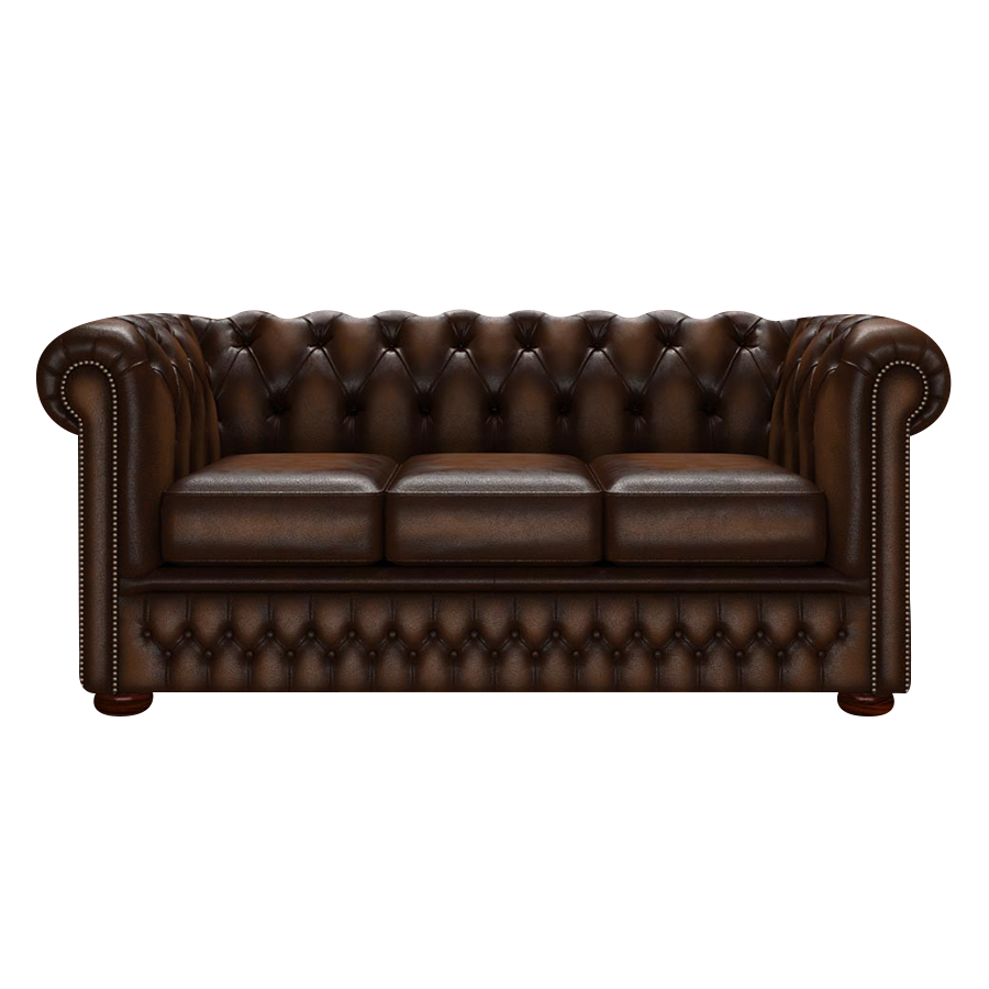 Fleming 3 Sits Chesterfield Soffa Antique Autumn Tan