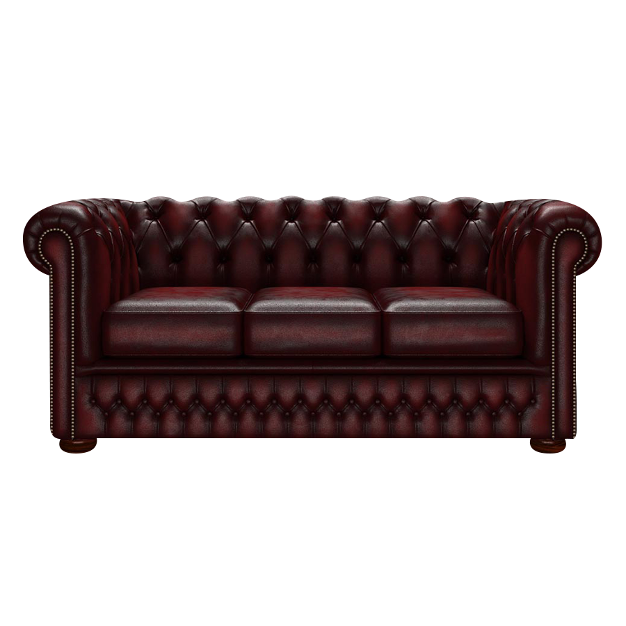 Fleming 3 Sits Chesterfield Soffa Antique Red