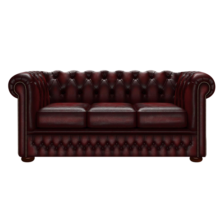 Fleming 3 Sits Chesterfield Soffa Antique Red