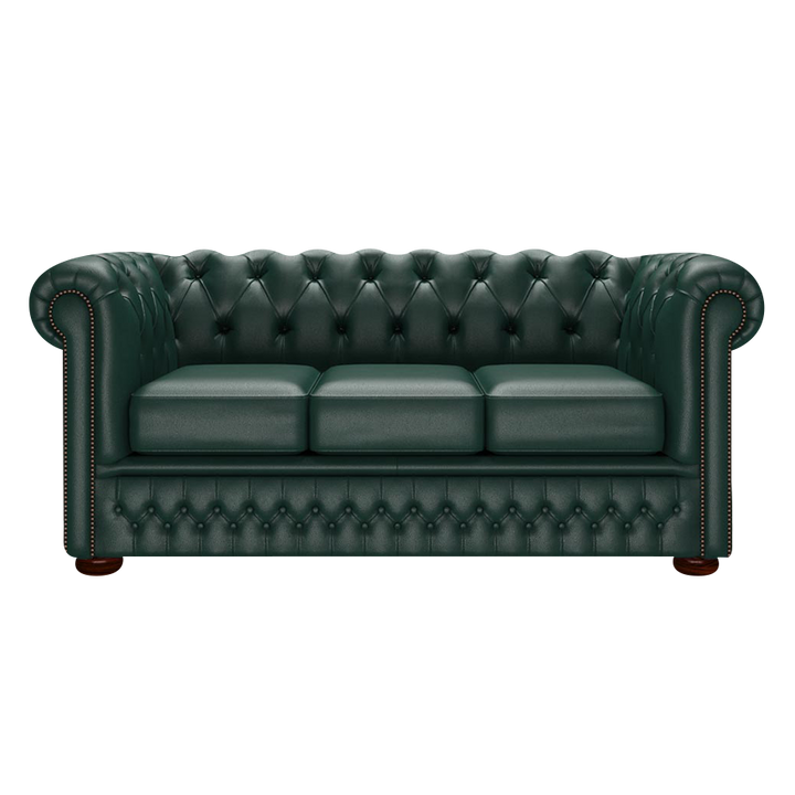 Fleming 3 Sits Chesterfield Soffa Birch Forest Green