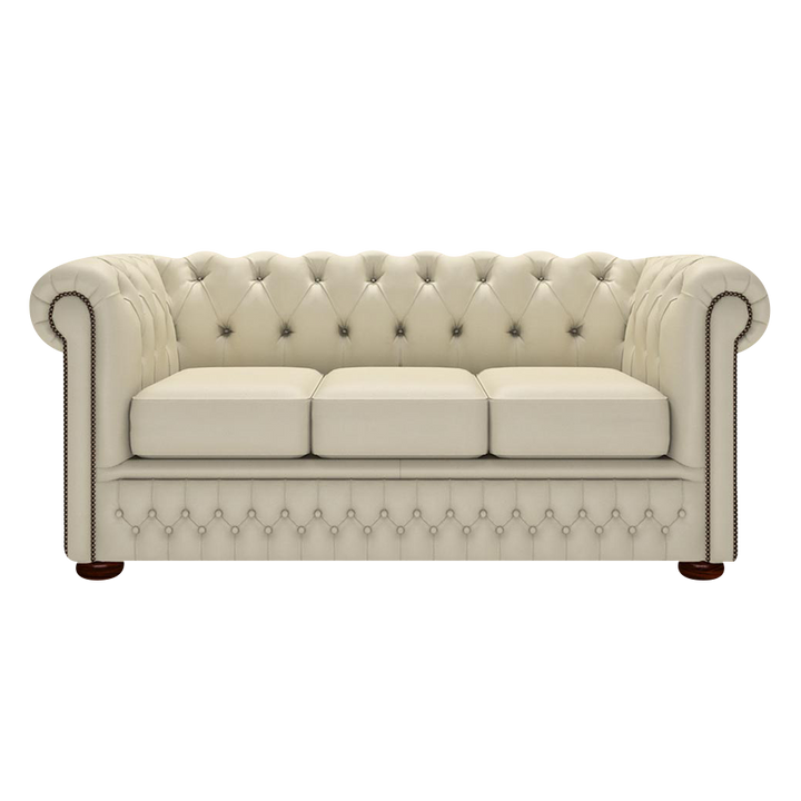 Fleming 3 Sits Chesterfield Soffa Birch Ivory