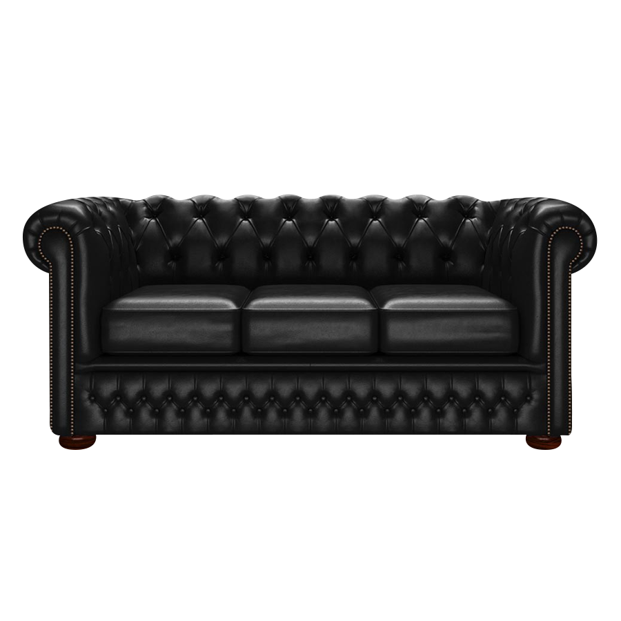 Fleming 3 Sits Chesterfield Soffa Old English Black