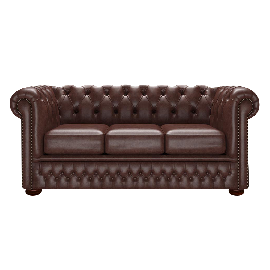 Fleming 3 Sits Chesterfield Soffa Old English Dark Brown