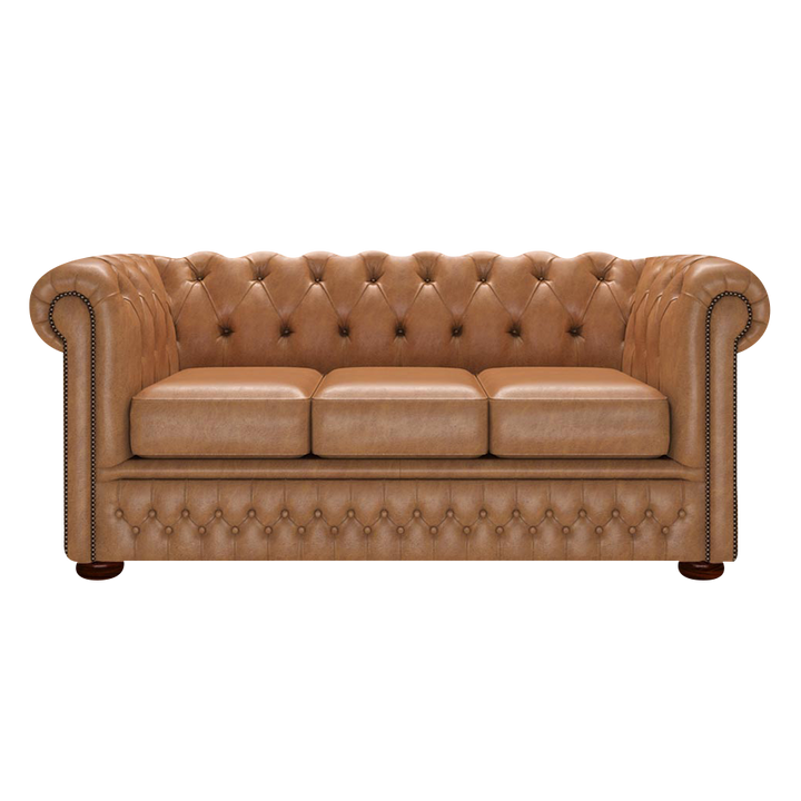 Fleming 3 Sits Chesterfield Soffa Old English Tan