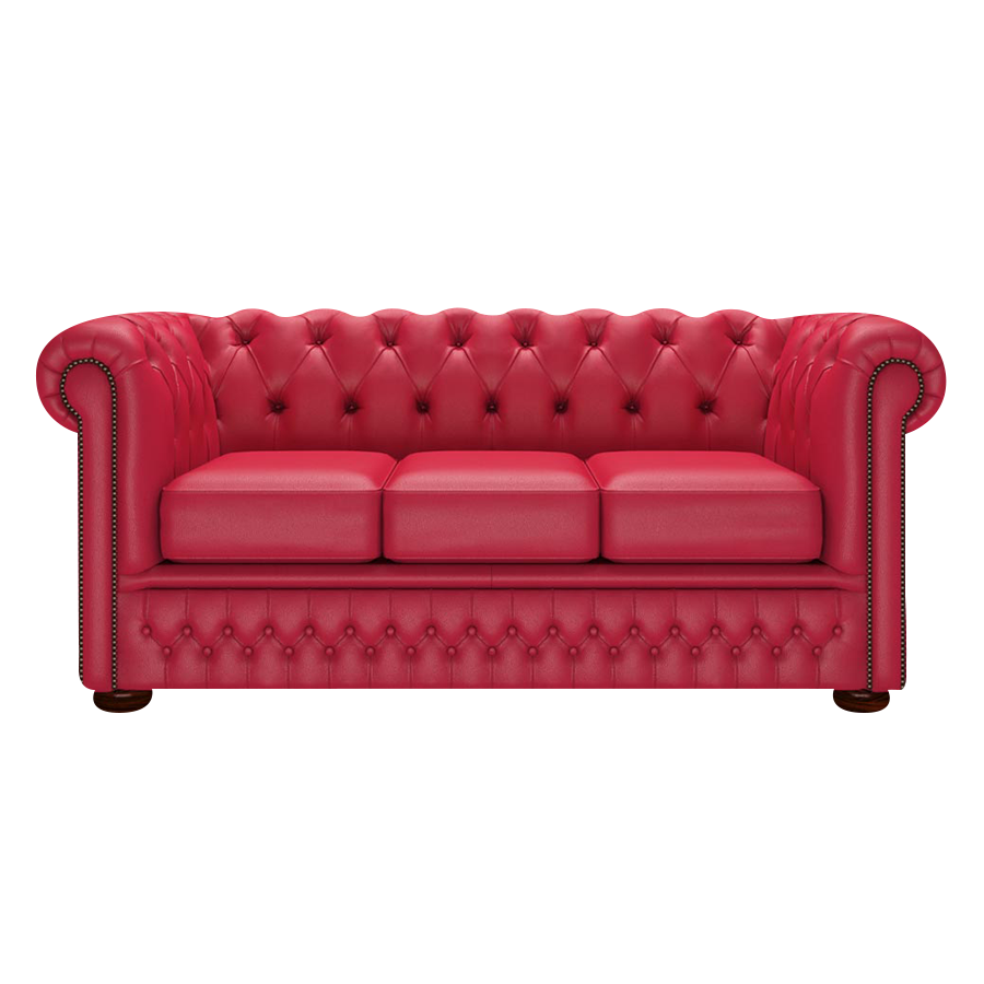 Fleming 3 Sits Chesterfield Soffa Shelly Flame Red