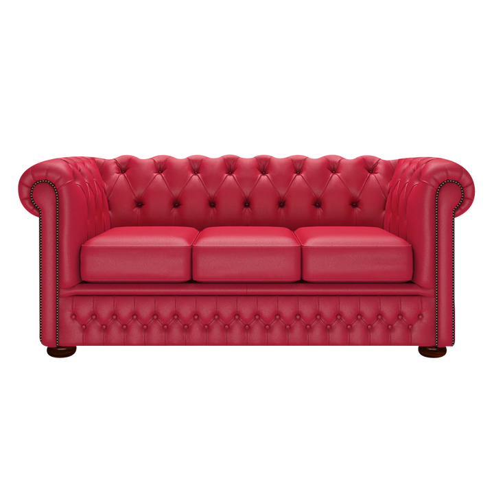 Fleming 3 Sits Chesterfield Soffa Shelly Flame Red