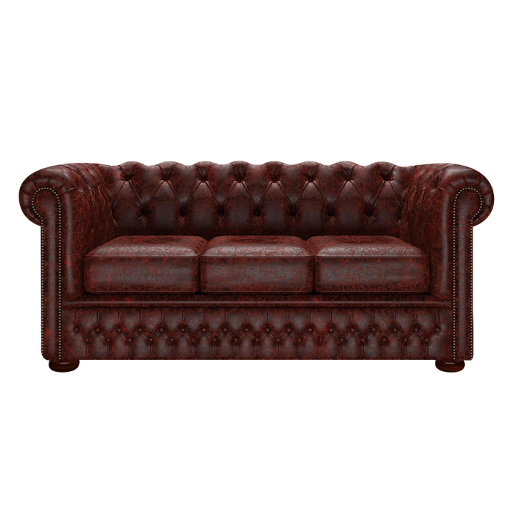 Fleming 3 Sits Chesterfield Soffa Tudor Oxblood