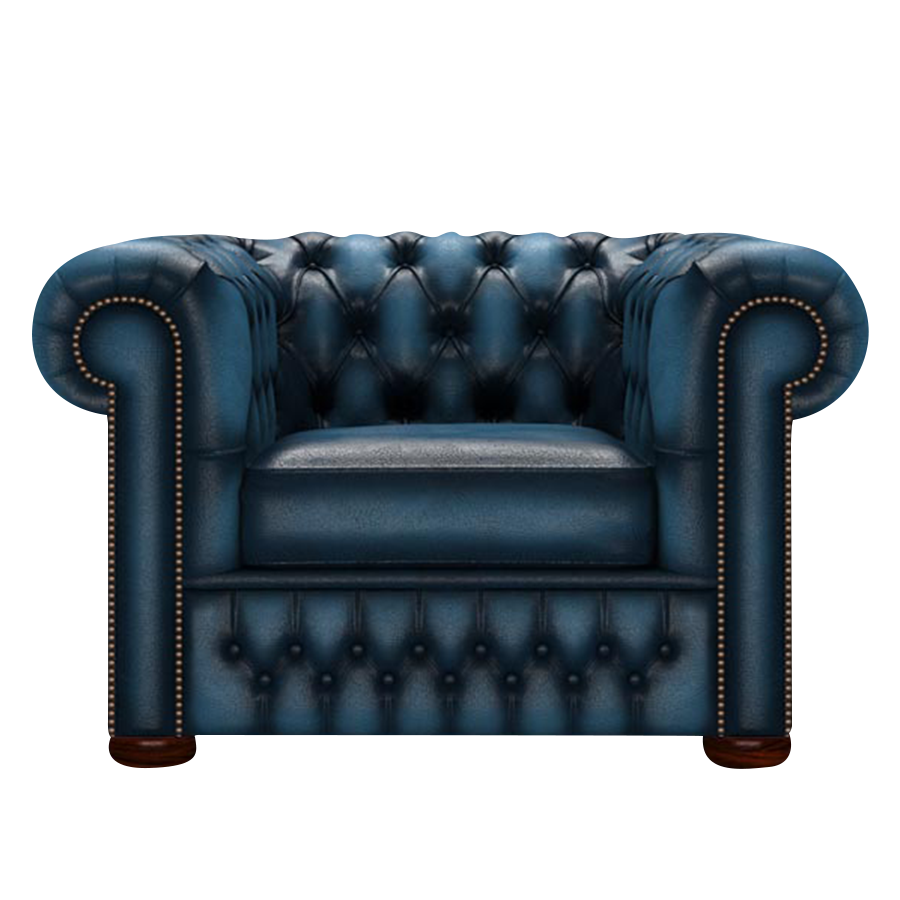 Classic Chesterfield FÄtölj Antique Blue