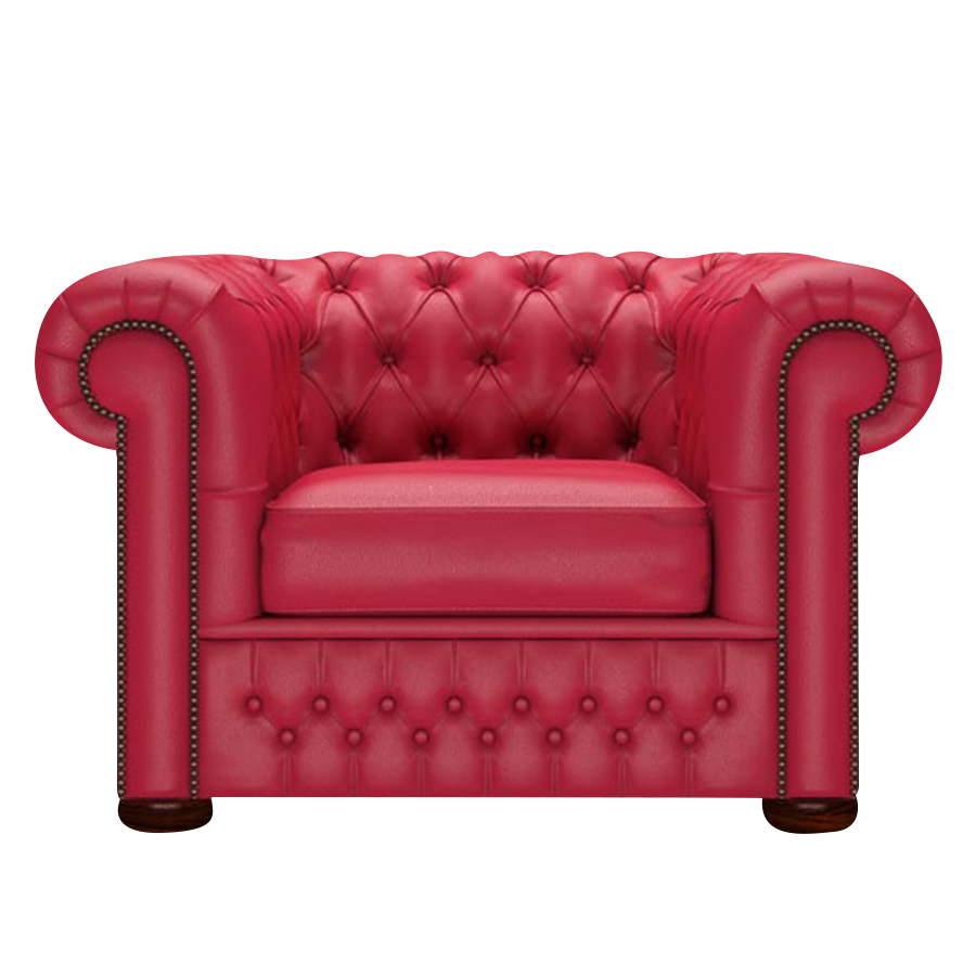 Classic Chesterfield Fåtölj Shelly Flame Red