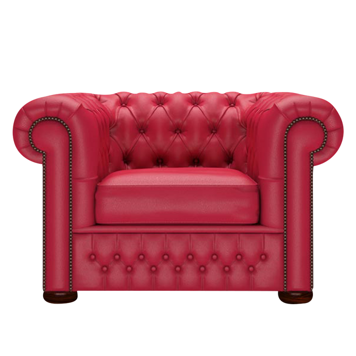 Classic Chesterfield Fåtölj Shelly Flame Red