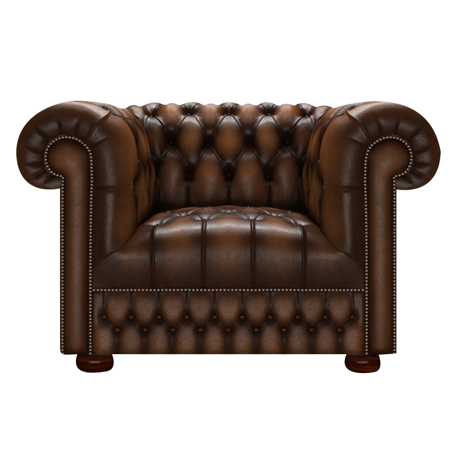 Cromwell Chesterfield FÄtölj Antique Autumn Tan