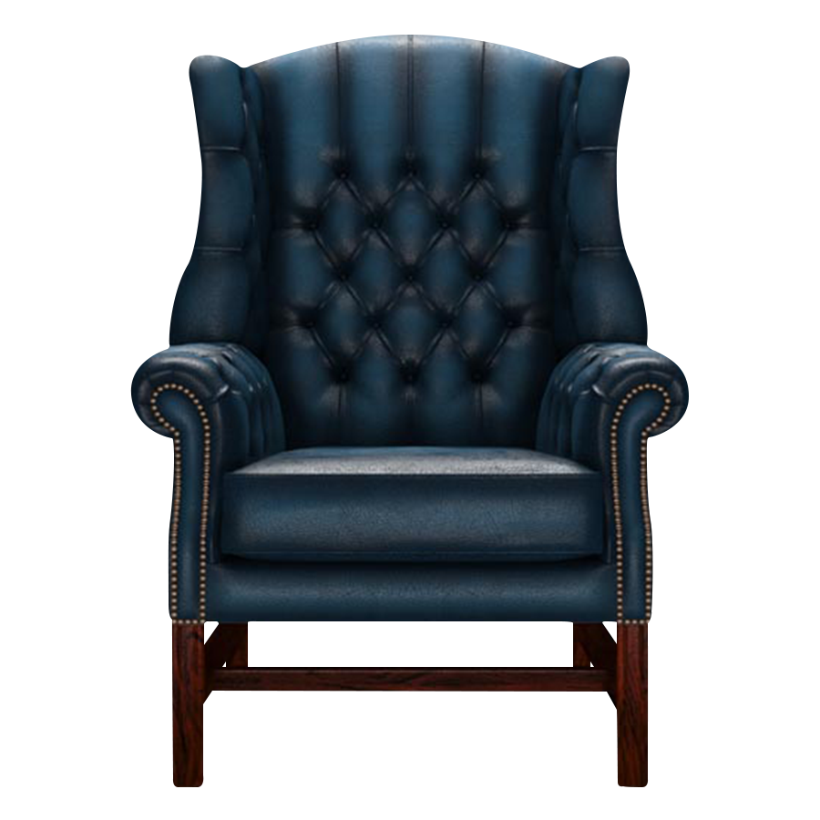 Darwin Chesterfield FÄtölj Antique Blue