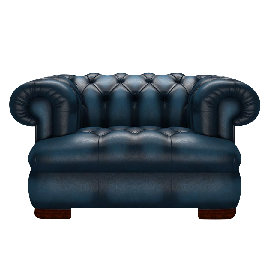 Drake Chesterfield FÄtölj Antique Blue