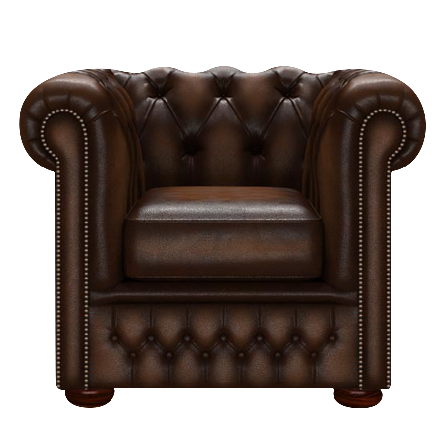 Fleming Chesterfield FÄtölj Antique Autumn Tan