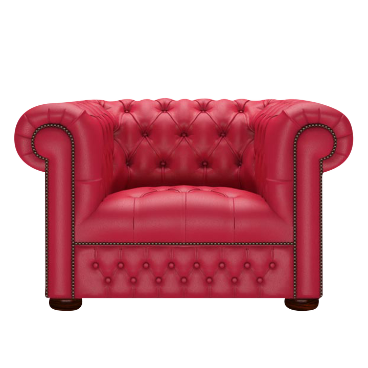Linwood Chesterfield Fåtölj Shelly Flame Red