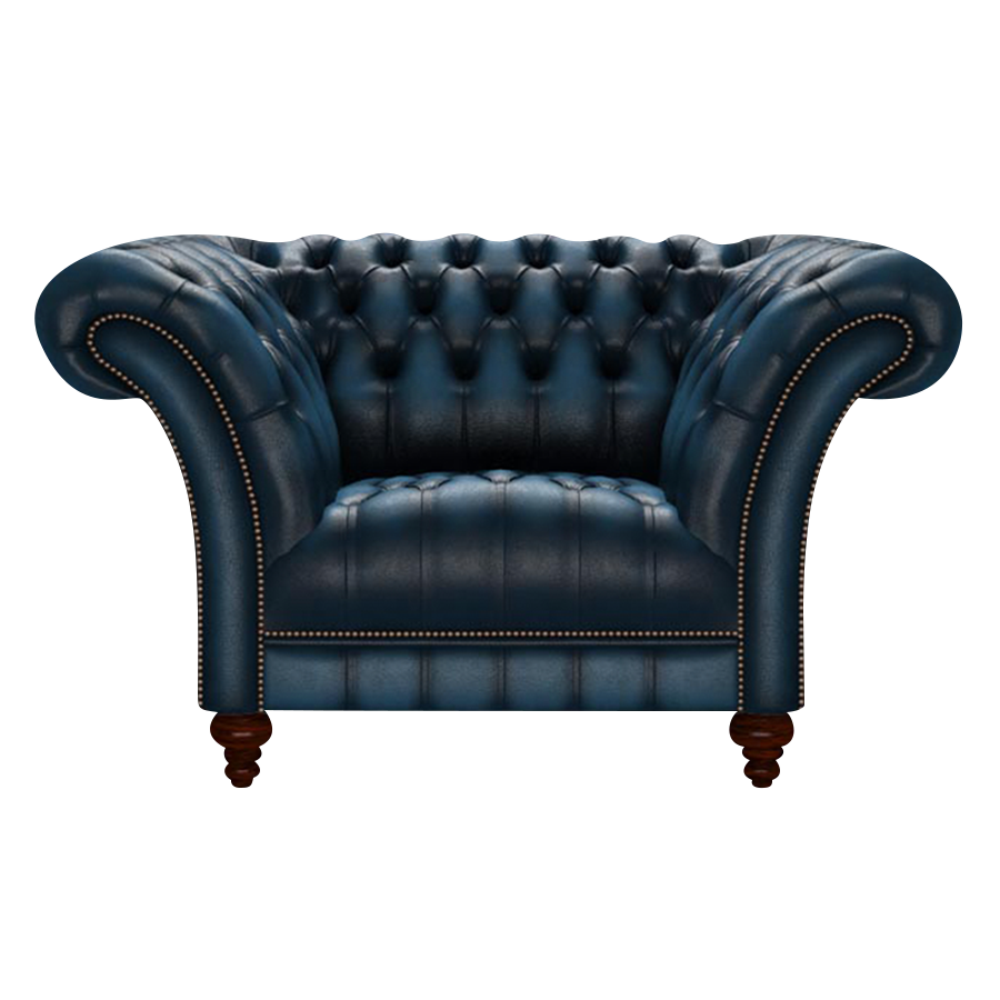 Montgomery Chesterfield FÄtölj Antique Blue