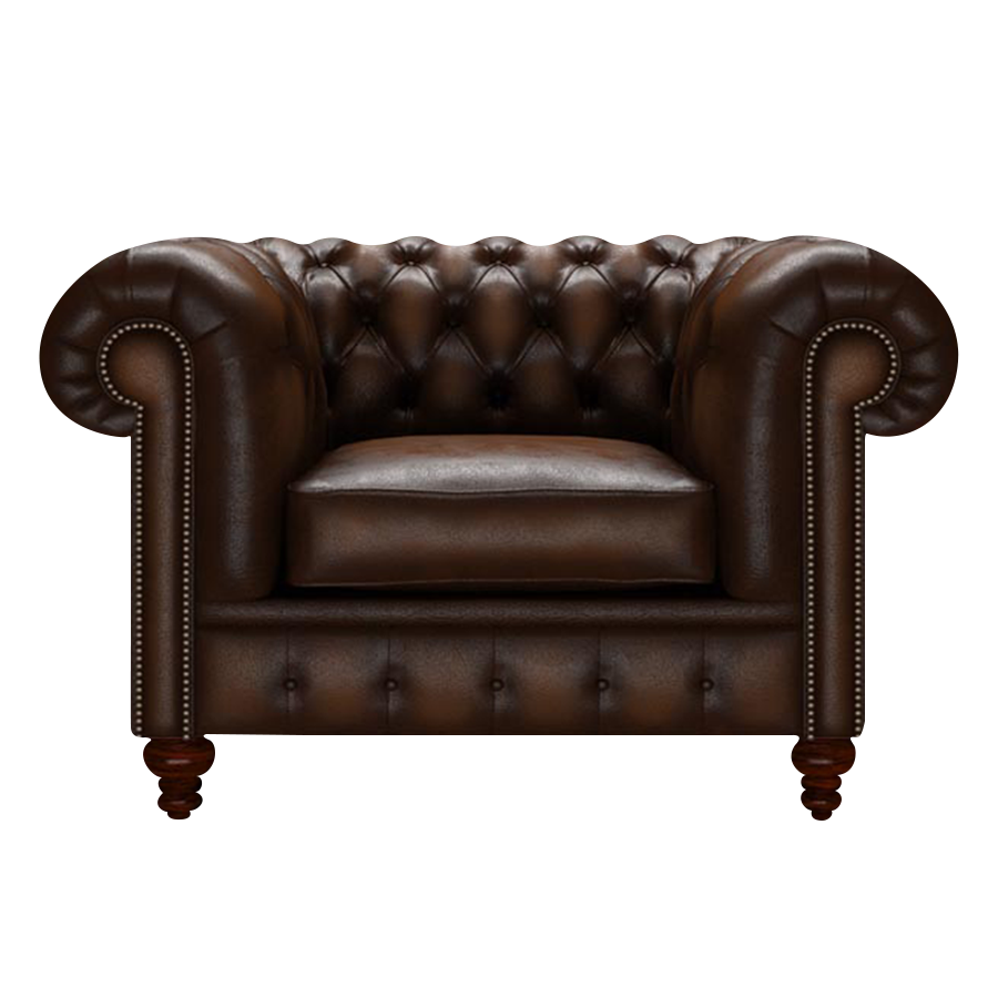 Raleigh Chesterfield FÄtölj Antique Autumn Tan