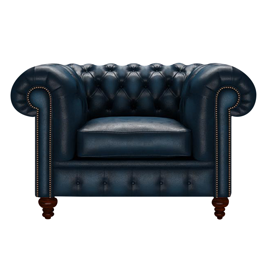 Raleigh Chesterfield FÄtölj Antique Blue