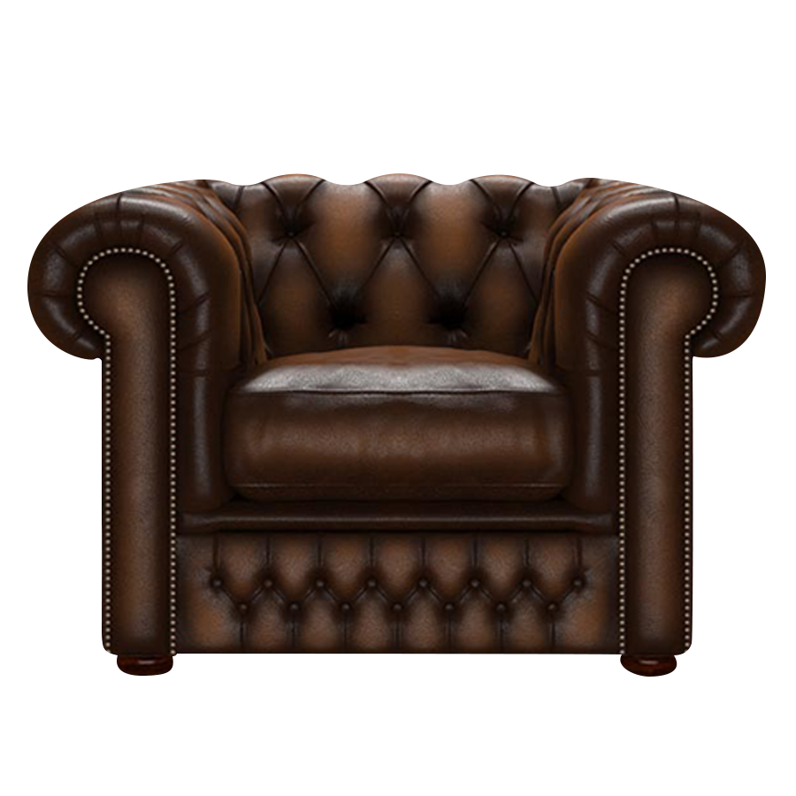 Shackleton Chesterfield FÄtölj Antique Autumn Tan