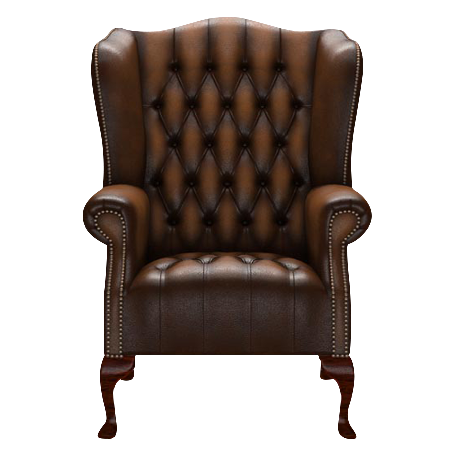 Wade Chesterfield FÄtölj Antique Autumn Tan