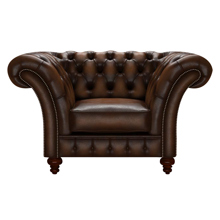 Wordsworth Chesterfield FÄtölj Antique Autumn Tan