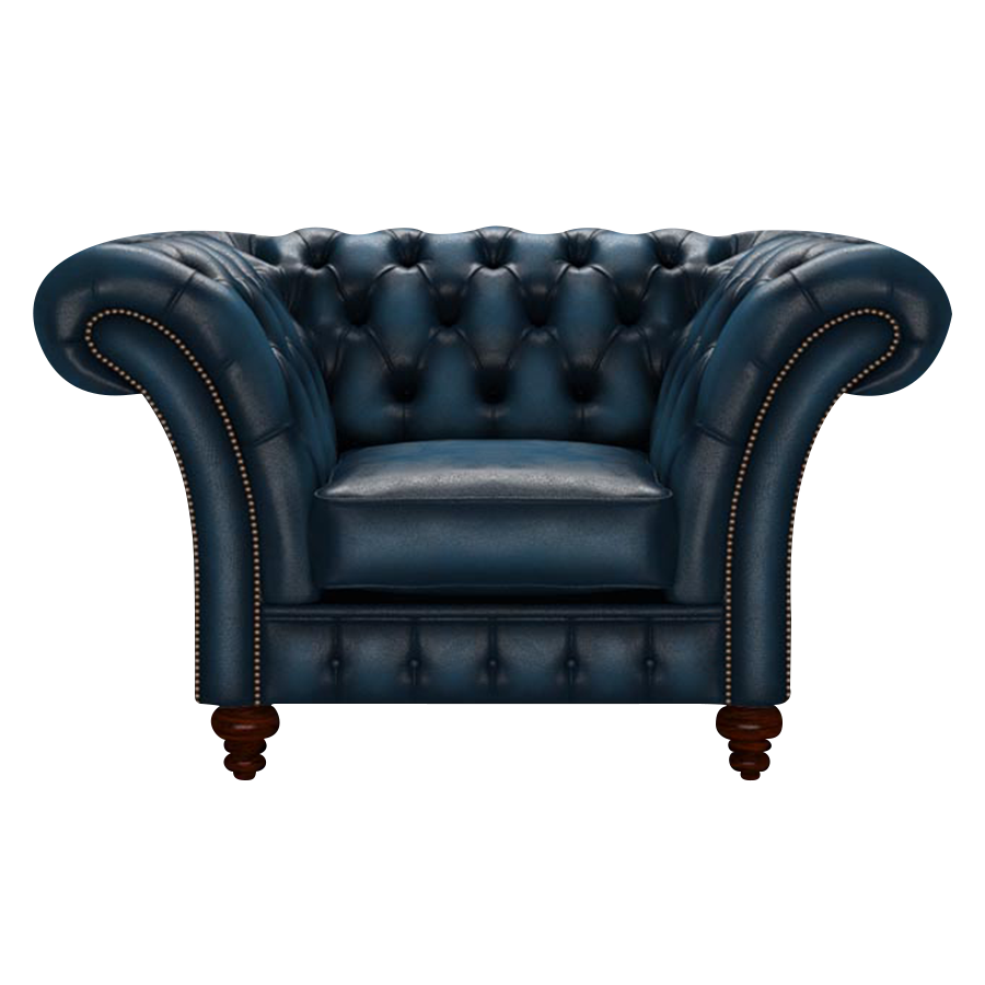 Wordsworth Chesterfield FÄtölj Antique Blue