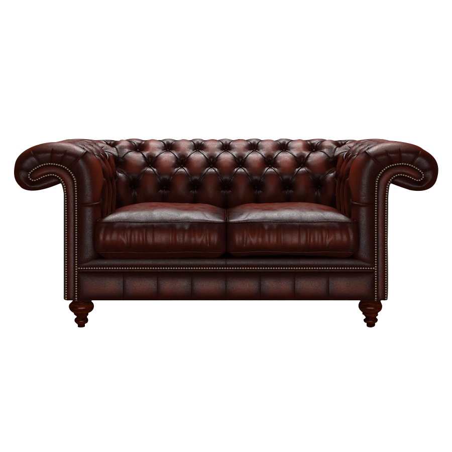 Allingham 2 Sits Chesterfield Soffa Antique Chestnut