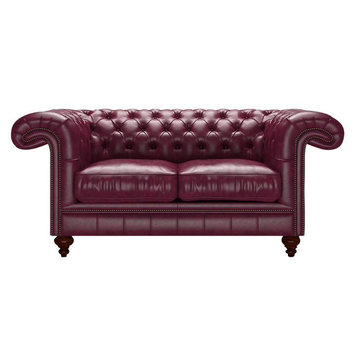 Allingham 2 Sits Chesterfield Soffa Old English Burgundy