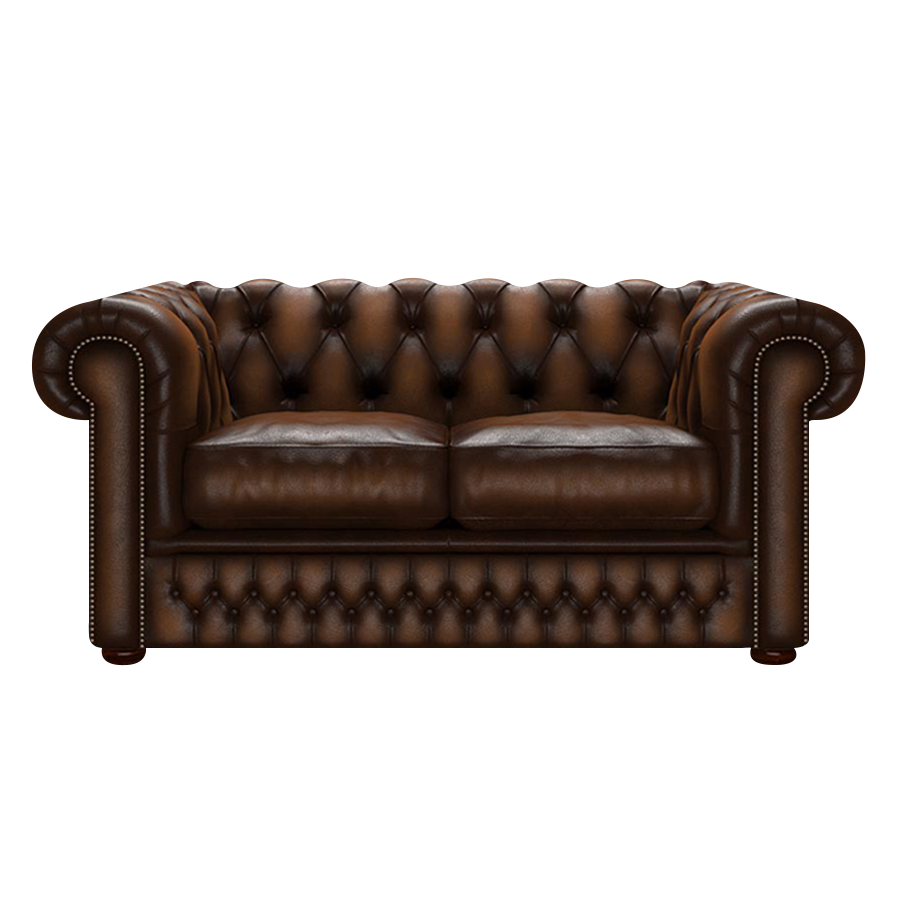 Shackleton 2 Sits Chesterfield Soffa Antique Autumn Tan