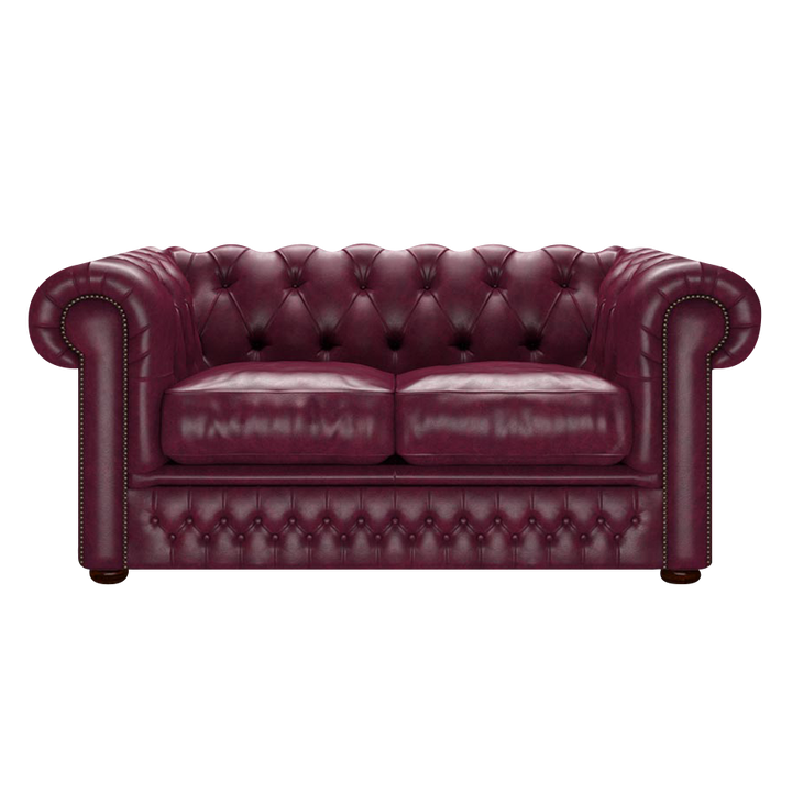 Shackleton 2 Sits Chesterfield Soffa Old English Burgundy