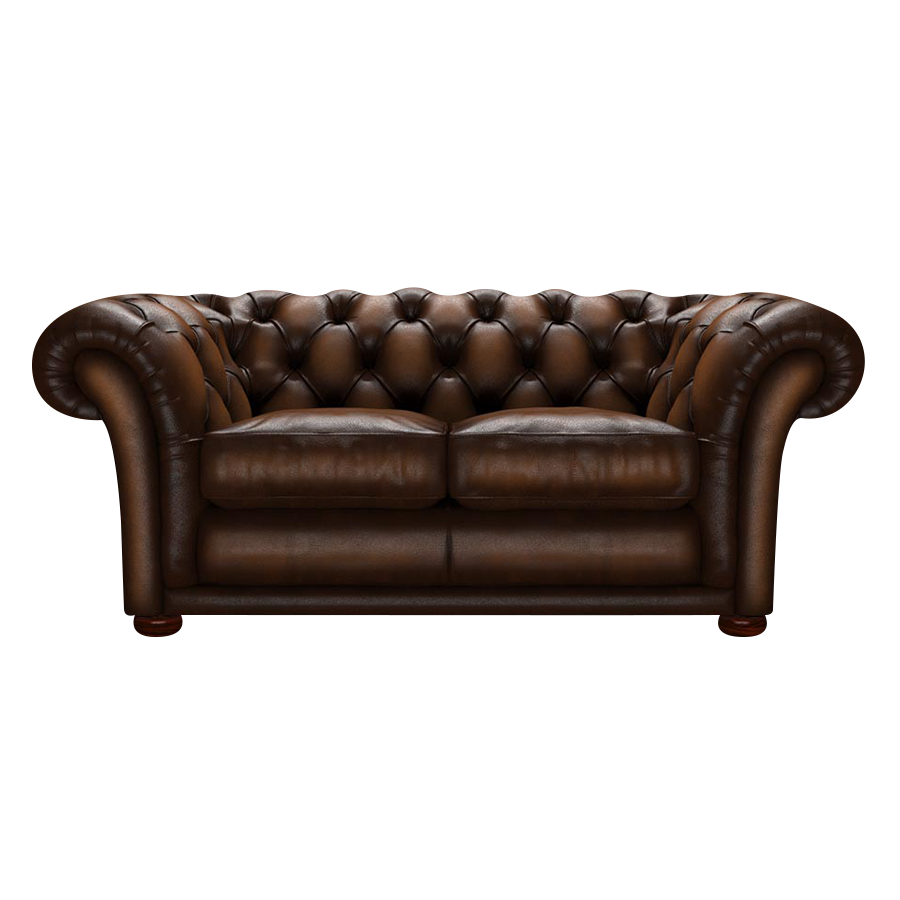 Shakespeare 2 Sits Chesterfield Soffa Antique Autumn Tan