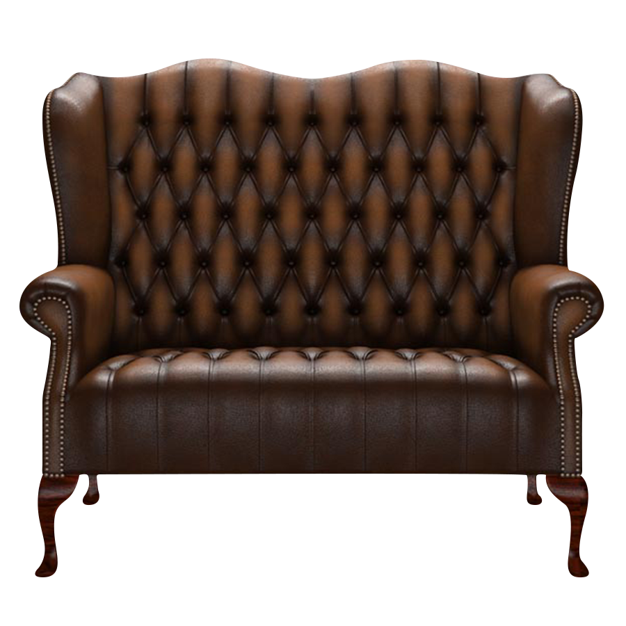 Wade 2 Sits Chesterfield Soffa Antique Autumn Tan