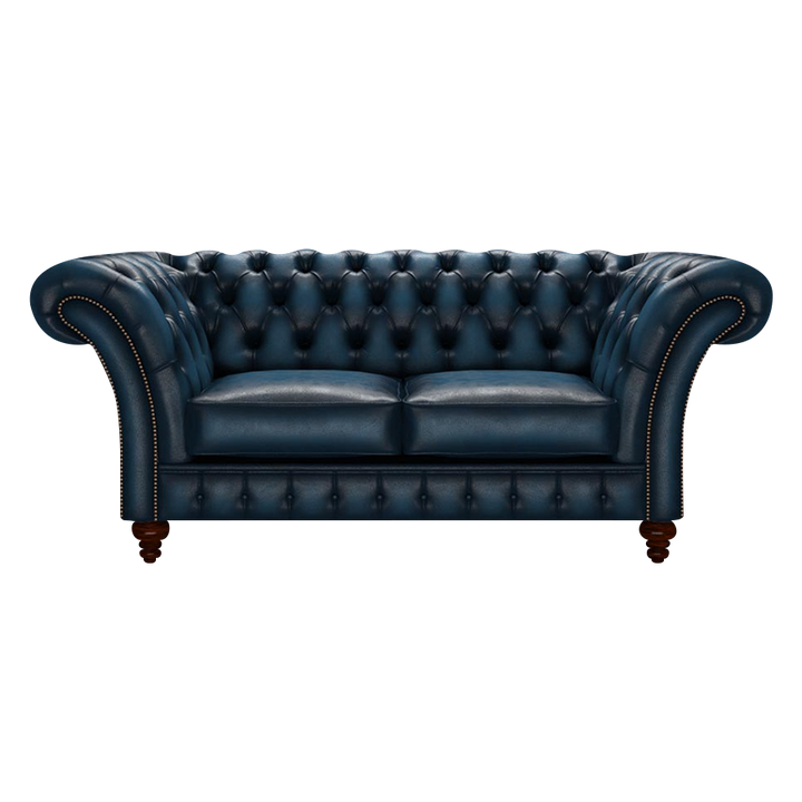 Wordsworth 2 Sits Chesterfield Soffa Antique Blue