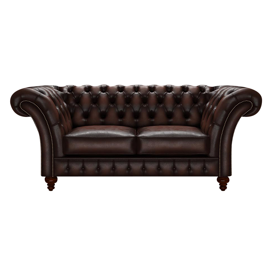 Wordsworth 2 Sits Chesterfield Soffa Antique Brown