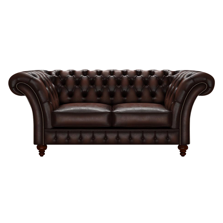 Wordsworth 2 Sits Chesterfield Soffa Antique Brown