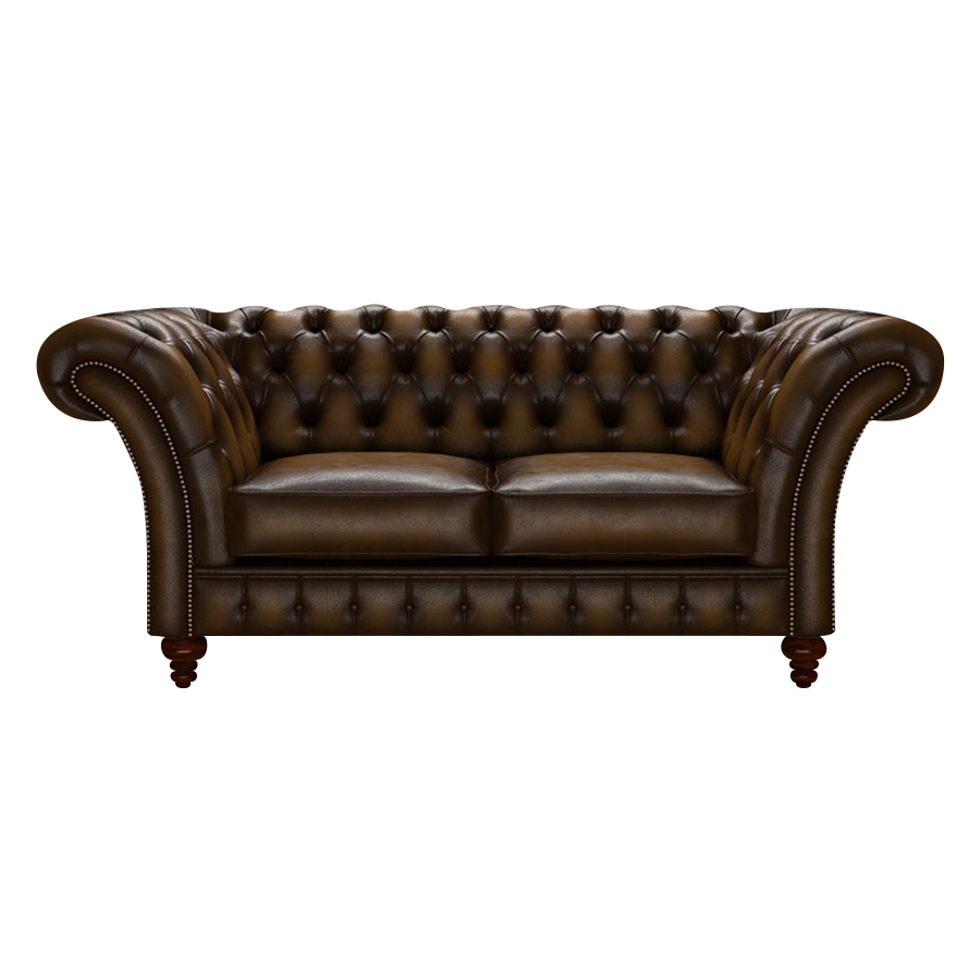 Wordsworth 2 Sits Chesterfield Soffa Antique Gold